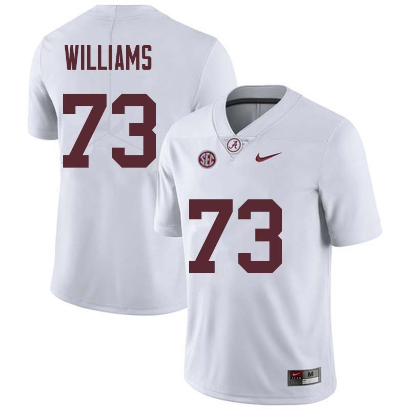 Men #73 Jonah Williams Alabama Crimson Tide College Football Jerseys Sale-White